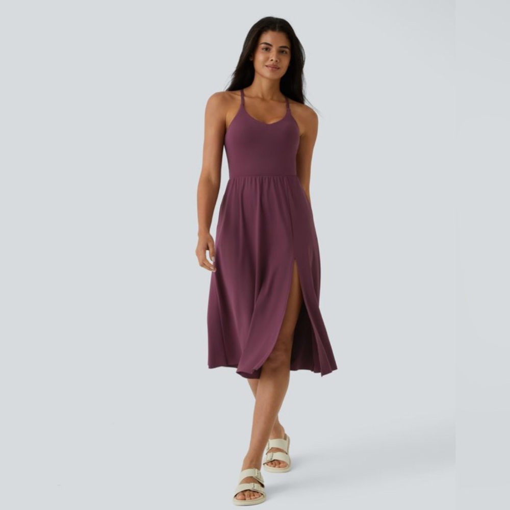 Halara Everyday Midi Chill Dress-La Land